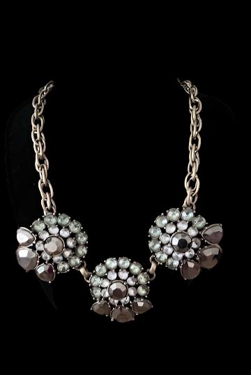 Vintage Banana Republic Crystal & Stone Statement Necklace