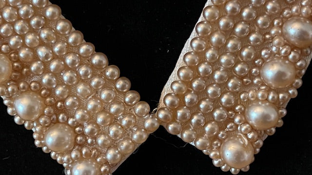 1950's Vintage Japan Pearl Bib Collar Necklace